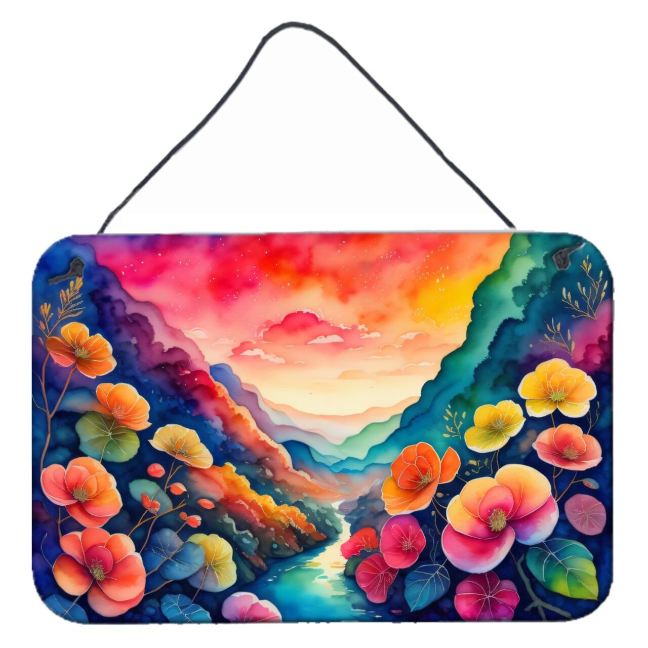 Edge Collections - 8" X 12" - Multicolor - Colorfull wall decr hanging decor - 1 Piece